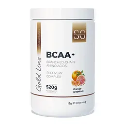 Лейцин, ізолейцин, валін Sport Generation Gold Premium BCAA+, 520 грам для підвищення енергії та витривалості - Апельсин-грейпфрут