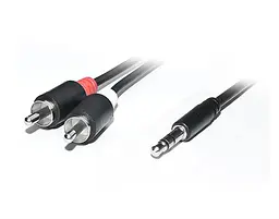 Аудіо-кабель Real-el Audio Pro 3.5 мм/2xRCA M/M 1.8 м чорний EL123500042 - мініатюра 2