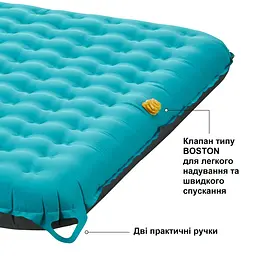 Матрац надувний Uquip Betty Double Petrol/Grey 15см - двомісний - 200×140 - синій/сірий(243108) - мініатюра 6