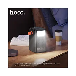 Батарея універсальна HOCO 100000mAh Max Centurion PD/65W, QC, LED Lamp, Black (DB03 / 714722) - мініатюра 7