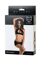 Сексуальний комплект Glossy Wetlook Brianna XL чорний - мініатюра 5