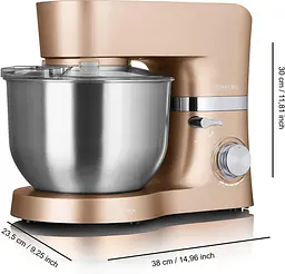 Міксер планетарний-тестоміс Heinrich's HKM 6278 Gold 6.5 л - мініатюра 2