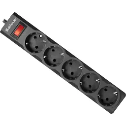 Мережевий фільтр живлення Defender ES largo 3m 5 роз. black (99498) - мініатюра 2