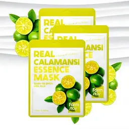 Маска для обличчя FarmStay Real Calamansi Essence Mask з екстрактом каламансі 23 мл - мініатюра 3