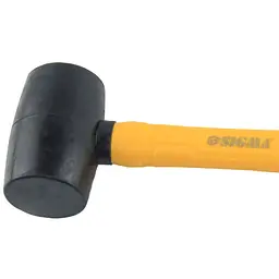 Киянка гумова Sigma 225 г фібергласова рукоятка. чорна (4317341) - мініатюра 2