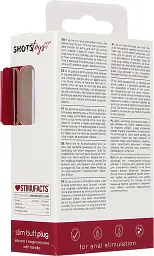 Анальна пробка ShotsToys Slim Butt Plug 8.3 см (червоний) - мініатюра 6