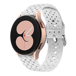 Ремінець для Samsung Galaxy Watch 5 Pro 45mm - білий ширина кріплення 20мм силікон Watchbands Twist (W30-3WB69551119) - мініатюра 2