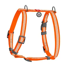 Шлея для собак WAUDOG Waterproof анатомічна Н-подібна з QR-паспортом L помаранчева (32624) - мініатюра 2