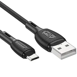 Дата кабель Borofone BX86 Advantage USB to MicroUSB 2.4A (1m) Black - мініатюра 4