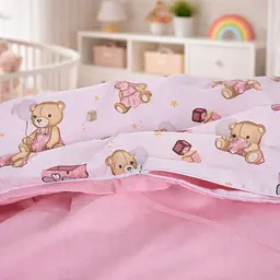 Підковдра MirSon Ranforce Elite Little Teddy pink 110х140 см (2200012567944) - мініатюра 4
