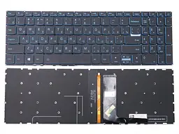 Клавіатура для Lenovo IdeaPad L340-17, L340-17API, L340-17IWL, L340-17IRH (UA Black + Blue підсвітка). Оригінал.