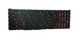 Клавіатура для ноутбука Acer Nitro 5 AN515-54 з підсвічуванням (Light Red), Black, (No Frame) - мініатюра 2