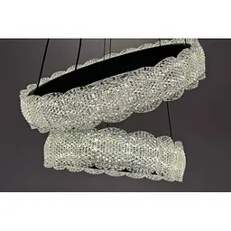 Люстра лед підвісна Linisoln 1533-50*40*30 BK метал, акрил, круги 50-40-30 см, LED-стрічка, 80 Вт - мініатюра 4