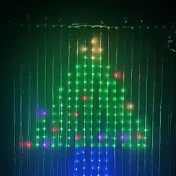Гірлянда Штора від мережі 3х3 м 400LED RGB + пульт дистанційного керування, SF-1 / Розумна гірлянда з додатком на телефон - мініатюра 5