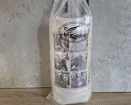 Плед-покривало Koloco королівський шарпей 1-149 смужка 4 см 200х230 молочний - мініатюра 8
