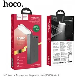 Портативна батарея Hoco Jove table lamp J62 30000mAh 4 порти 3 USB та 1 Type-C з лампою чорна - мініатюра 5