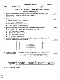 Українська мова. 7 клас. Контроль результатів навчання - мініатюра 2