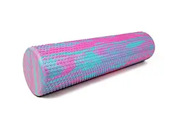Масажний ролик EasyFit Foam Roller 60 см М'ятно-рожевий (EF-2033-P)
