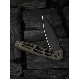Ніж складаний туристичний Weknife Dressytak (8.6 см) Bohler M390 / Titanium бронзовий - мініатюра 10