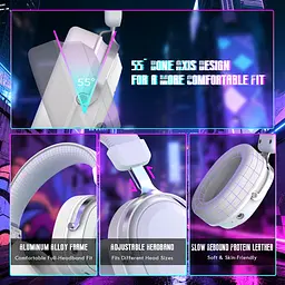 Ігрова гарнітура Attack Shark L30PRO Wireless, 2.4GHz/Bluetooth/3.5mm AUX/AUX-to-Type-C, White - мініатюра 7