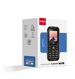 Мобільний телефон Ergo E182 Dual Sim Black orange (7216419) - мініатюра 4