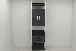 Шафа Гардероб Уні секція 5 серії Коннект Ferrum-decor 220x60x50см Білий метал ДСП Венге Магія 32 мм (FRD-104520) - мініатюра 9