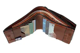 Портмоне Lettera з монетницею, теракот GRANDE PELLE 10х10х2.5 см acs0032121 - мініатюра 3