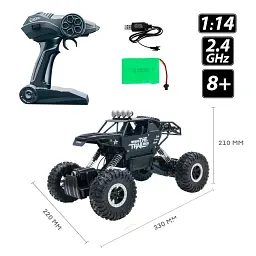 Радіокерована іграшка Sulong Toys OFF-ROAD CRAWLER WHERE THE TRAILENDS Black 1:14 (SL-121RHMBl) - мініатюра 9