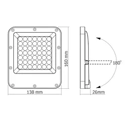 LED прожектор Videx Premium F2, 30W 5000K AC/DC 12-48V (25960-000) - мініатюра 7