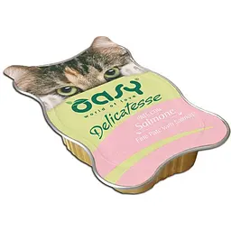 Вологий корм для дорослих котів Oasy Delicatesse паштет з лососем 85 г - мініатюра 2
