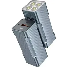 Портативна батарея Hoco Q15 Flashlight 22.5W 10000 mAh Grey - мініатюра 2