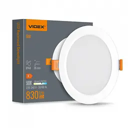 LED світильник Back вбудований круглий VIDEX 9W 5000K