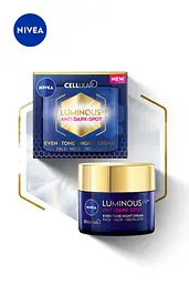 Нічний крем NIVEA Luminous 630 Вирівнювання тону для обличчя шиї та декольте 50 мл - мініатюра 3