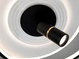 Сучасна LED-люстра Diasha 5531WH+BK dimmer білий + чорний, 64 Вт, з пультом і димером, 47 см - мініатюра 8