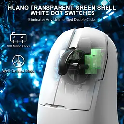Бездротова магнітна миша Ajazz AJ159 APEX PAW3950 400 мАч RGB Біла - мініатюра 8