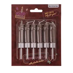 Свічки у вигляді пеніса Penis Candles Brown, 6 шт.