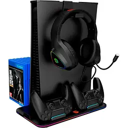 Зарядна станція CANYON CS-5 PS5 Charger Stand Black для PS5 (CND-CSPS5B)