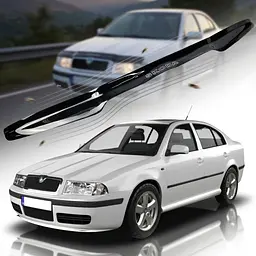 Дефлектор капоту мухобійка Skoda Octavia Tour 1997-2012 Voron Glass (MS10396)