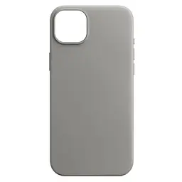 Кожаный чехол-панель для Apple iPhone 15 Plus, FAKE Leather Case, серый, искусственная кожа, премиум, противоударный, защита всего корпуса, с мягкой подкладкой, поддержка MagSafe и беспроводной зарядки, ArmorStandart (ARM76295)