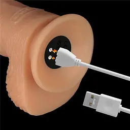 Реалістичний вібратор Vibrating Power Basics Cock тілесний 23.6см - мініатюра 7