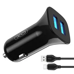 Автомобільний зарядний пристрій XO TZ10 2 USB/2.4A/12W + Data Cable USB to Type C