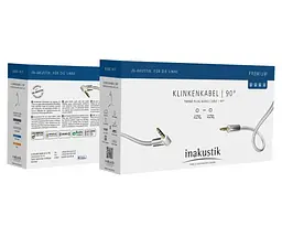 Аудіокабель 3,5mm Mini Jack — 3,5 mm Mini Jack кутовий Inakustik Premium Audio Stereo 1.5m - мініатюра 2
