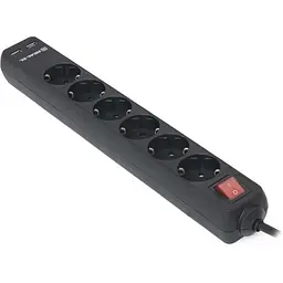 Мережевий фільтр живлення REAL-EL REAL-EL RS-6 PROTECT USB, 5m, black (EL122300018) - мініатюра 5