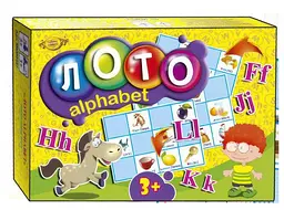 Настільна гра Майстер Лото ALPHABET 20,5х14х3,5 см від 3 років Блакитний (SR-113-N-921)