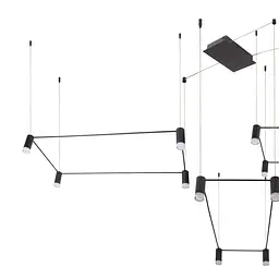 Люстра Brille лофт підвісна LED 60W WW BK (BL-838S/3) - мініатюра 5
