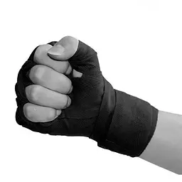 Боксерські бинти Hard NE-BOX-N1BK 3 метри, нейлонові, чорні - мініатюра 3