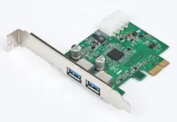 Плата розширення Gembird PCI-E x 1, 2 xUSB 3.0, чіп NECD 720200 F 1, живлення Molex (UPC-30-2 P)