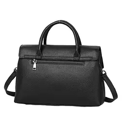 Класична жіноча шкіряна чорна сумка Olivia Leather B24-W-8329A - мініатюра 2