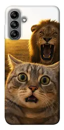 Чохол Demsky Shocked cat and lion для Samsung Galaxy A04s