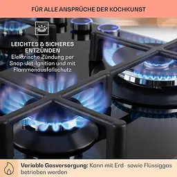 Варильна поверхня газова Klarstein Illuminosa 4 (10035464) - мініатюра 5
